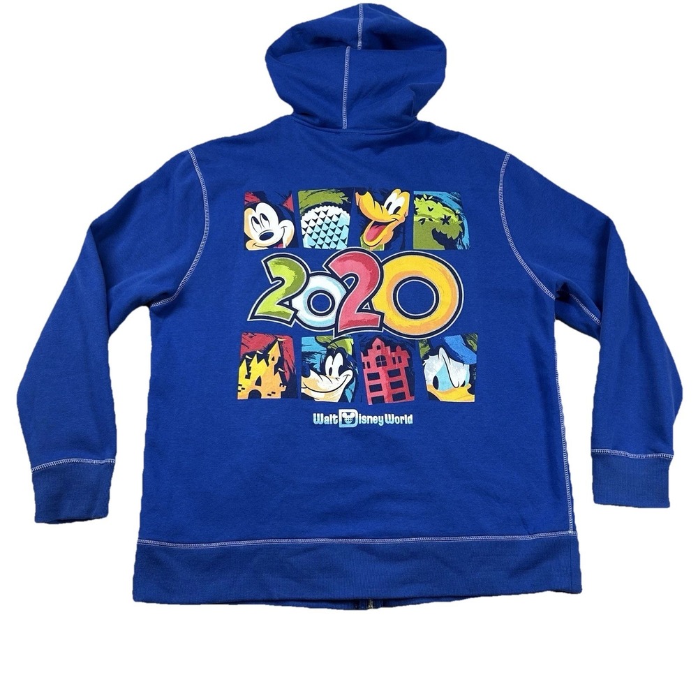 Disney Parks Hoodie Mens XL Full Zip 2020 Mickey Pluto Goofy Donald Walt World